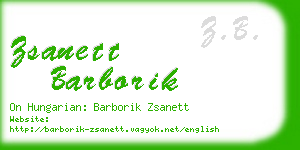 zsanett barborik business card